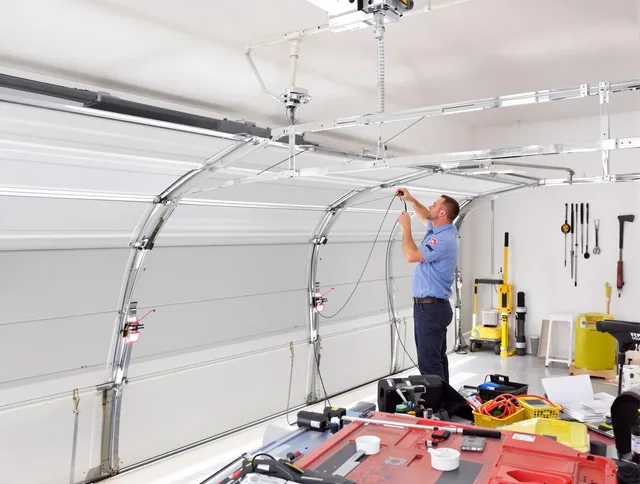 Garage door cable repair service by Mint Hill Garage Door Repair in Mint Hill