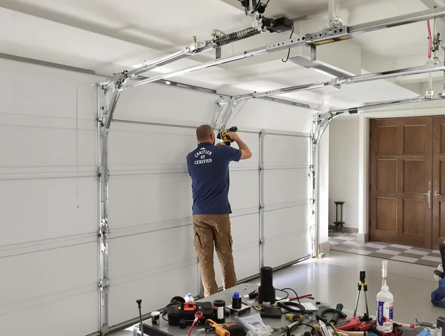Mint Hill Garage Door Repair certified technician performing precision garage door repair in Mint Hill