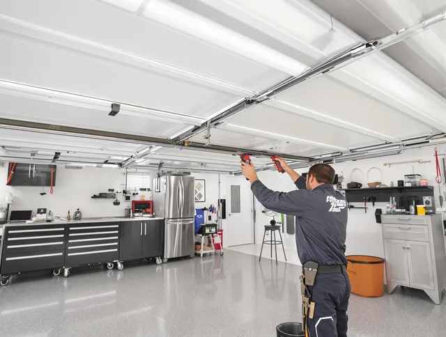 Overhead garage door repair service by Mint Hill Garage Door Repair in Mint Hill
